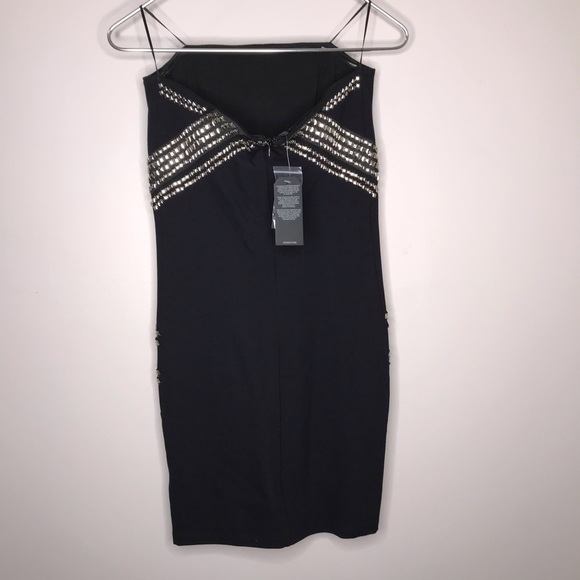 NWT Guess Black Strapless Dress - Picture 4 of 8